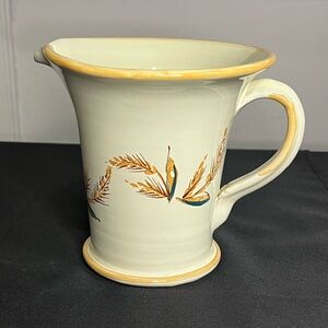 Vintage Patronelli Oronzo Italy handpainted ceramic pitcher wheat